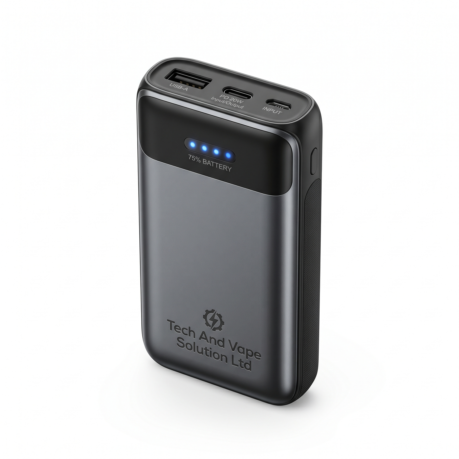 Tech And Vape Solution Ltd 30W PD Fast Charging Power Bank - Metallic Grey